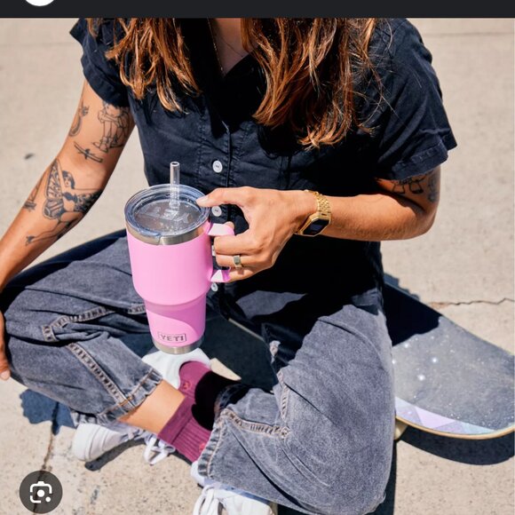 YETI 35 oz. Rambler Mug with Straw Lid- Power Pink - Picture 6 of 15